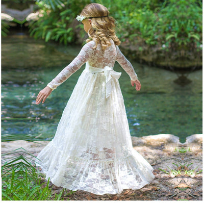 FG430 Lace flower Girl dresses ( 4 Colors )