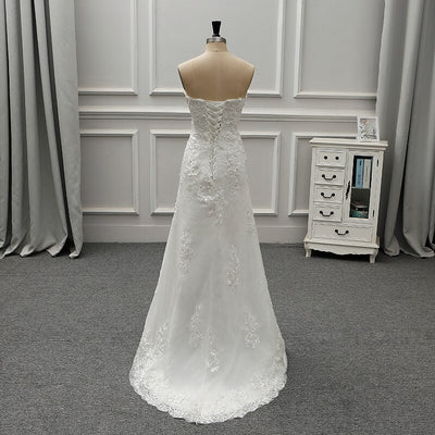 CW500 : 2in1 sweetheart wedding dress with a removable train