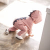 Baby Boy Girl 3D Dinosaur Costume Solid pink gray Rompers warm spring autumn cotton romper Playsuit Clothes