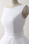 SS67 Simple Backless with Bow Beach Wedding Dresses