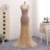LG377 Full Beading Evening Gowns with Sheer Back ( Custom Colors )