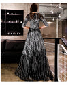 PP134 Black half sleeves Party Dress