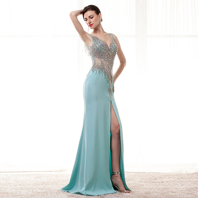 LG93 Sexy see Through Evening Gowns ( Custom Colors )