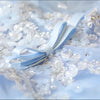CG28 Floral Lace Blue Wedding Dress