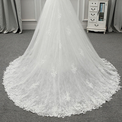 CW500 : 2in1 sweetheart wedding dress with a removable train