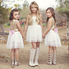 FG02 Golden Sequins Little Girls Dresses