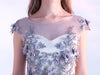 BH213 Flower appliques see through Bridesmaid Dress