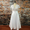 SS22 Appliques Lace Knee Length Short Bridal Gowns