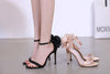 BS50 Silk Flower cover Bridal Heels (Pink/Black)