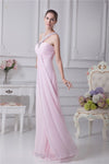 PP178 Chiffon with crystal beaded long Evening dress