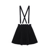 CK01-Black Velvet Punk  Strap Mini Skirt