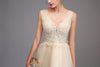 BH255 V-neck Backless asymmetrical Party Gown (Custom Colors)