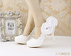 BS149 White Lace Bridal Shoes