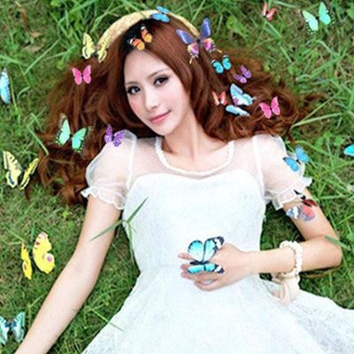 BJ115 : 5Pcs/Set Fashion Butterfly Bridal Hair Clips (10 Colors)
