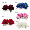BJ113 Artificial Rose Flower Bridal Hair Combs (5 Colors)
