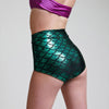 TP09 High Waist Bling Mermaid Stretch Shorts(5 Colors)