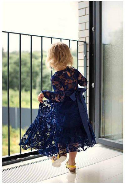 FG430 Lace flower Girl dresses ( 4 Colors )