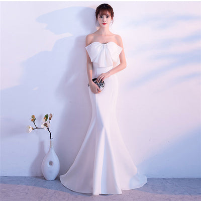 PP297 Big Bow Strapless mermaid Prom dresses(6 Colors)