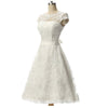 SS54 Cheap Cap Sleeve lace short wedding dress
