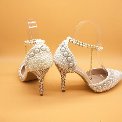 BS34 Pearl rhinestone Bridal shoes (7 Colors)