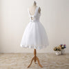 SS67 Simple Backless with Bow Beach Wedding Dresses