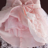 FG119 Lace big bow Christening Dresses (Pink/White)