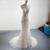 HW183 Real Picture heavily beaded pearls mermaid Wedding Gown