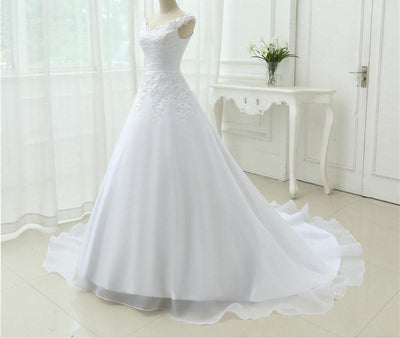 CW64 Real Photo A-line Wedding Dress