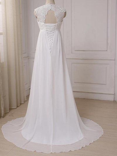 CW88 Real Photo cheap chiffon Beach Bridal dress