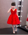 FG139 Luxury flower girl dress with mesh long cape