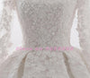 HW338 Handmade V-neck Full Sleeve Beading Sequin Bridal Gown