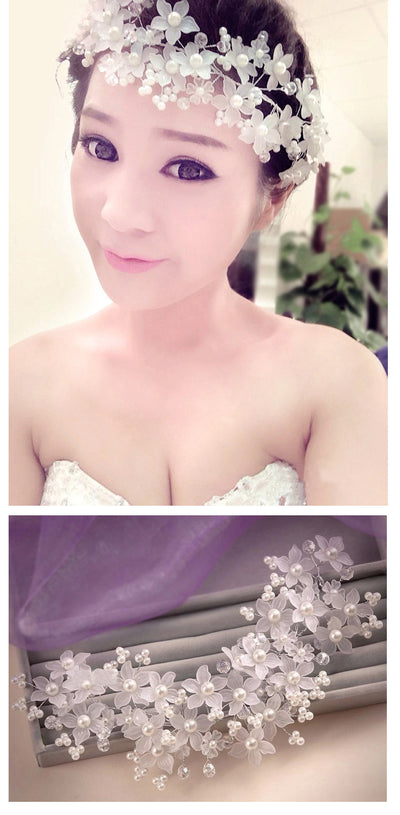 BJ32 Flower peals Bridal  Hair Jewelly
