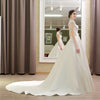 CW116 Real Photo minimalist satin A-line Wedding dress