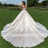 HW331 High quality satin vintage Bridal Gown