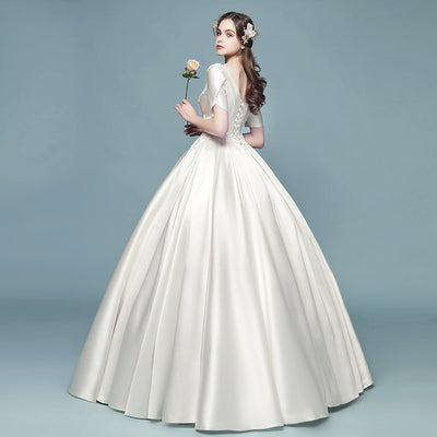 CW170 Minimalist Vintage Wedding Dress