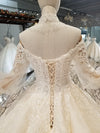 HW39 Glamorous Sweetheart long sleeves wedding gown