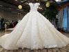 HW38 Glamorous off shoulder sweetheart ball gown lace up wedding dress
