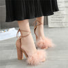 BS125 Feathers Bridal heels ( 3 Colors)
