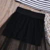 FG161 : 2PCS Set summer Girls clothes Tops+Tulle Skirt