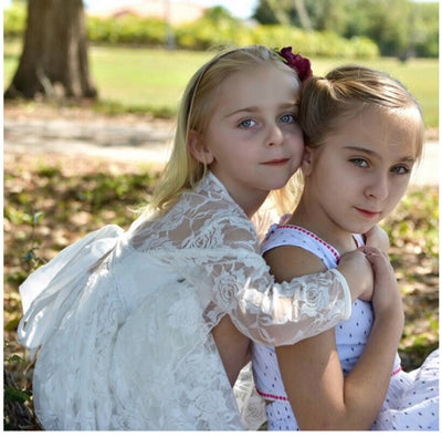 FG430 Lace flower Girl dresses ( 4 Colors )