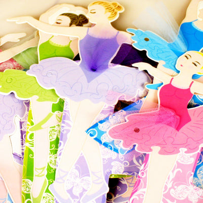 DIY178 Ballet Girl Dancer Birthday Paper Banners
