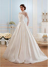 CW259 : 2pcs strapless satin Wedding dress with lace jacket