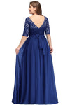 BH60 Formal Plus Size Lace Bridesmaid Dresses (6 Colors )
