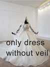 HW311 Real Pictures : Luxurious sequin beading Wedding gown with veil
