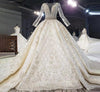 HW179 Real picture handmade full diamond beaded Wedding Gowns