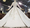 HW238 Real Photo : luxury sequined crystal beading Wedding Gown