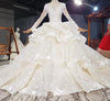 HW228 Real photo Luxurious full sleeves beading sequin wedding Gown