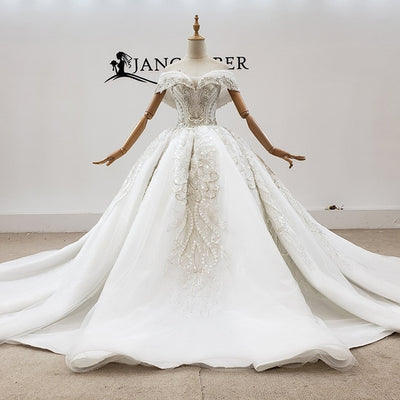 HW241 Real photo: Luxurious white Sweetheart Wedding Dress