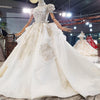 HW273 Real Photo : 2 styles Luxury crystal beaded Bridal Gowns