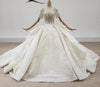 HW281 Real Photo handmade short sleeves sequin Bridal Gown